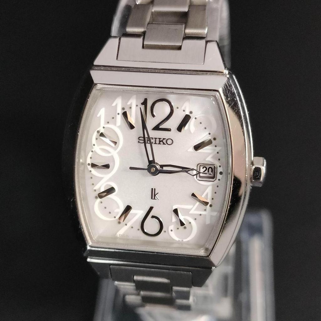 [USED] Seiko Lucia Tonneau White/Silver Solar Watch