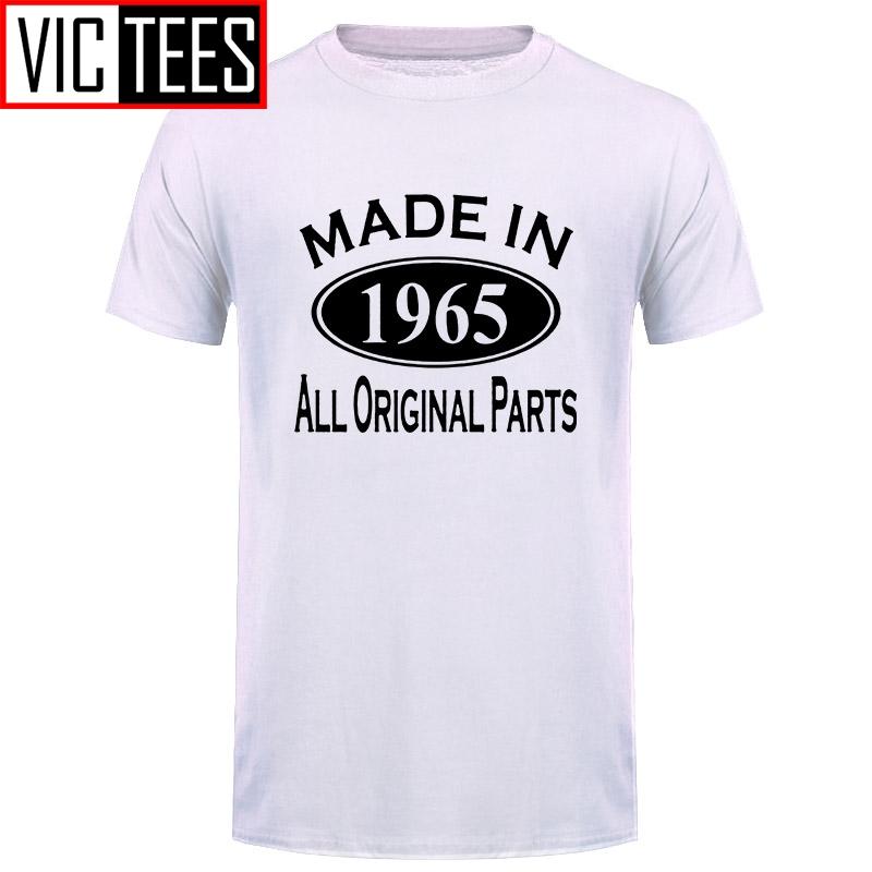 Men T Shirts Made In 1965 Mens 50th Birthday Gift T-Shirt Short Sleeves Tops