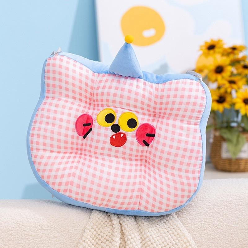 Hat Cat Birthday Lattice Pattern Plush Toy Cushion Cartoon Bedroom Decoration