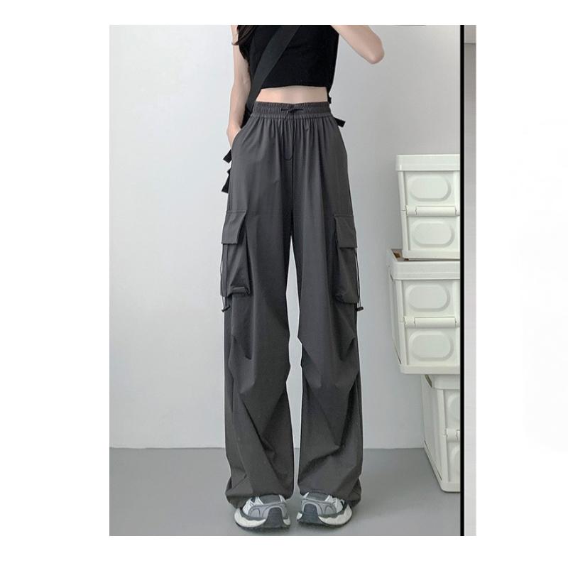 

2024 весна и лето Новые модные комбинезоны Американский хип-хоп High Street Прямые брюки с несколькими карманами Свободные повседневные спортивные брюки XL темно-серого