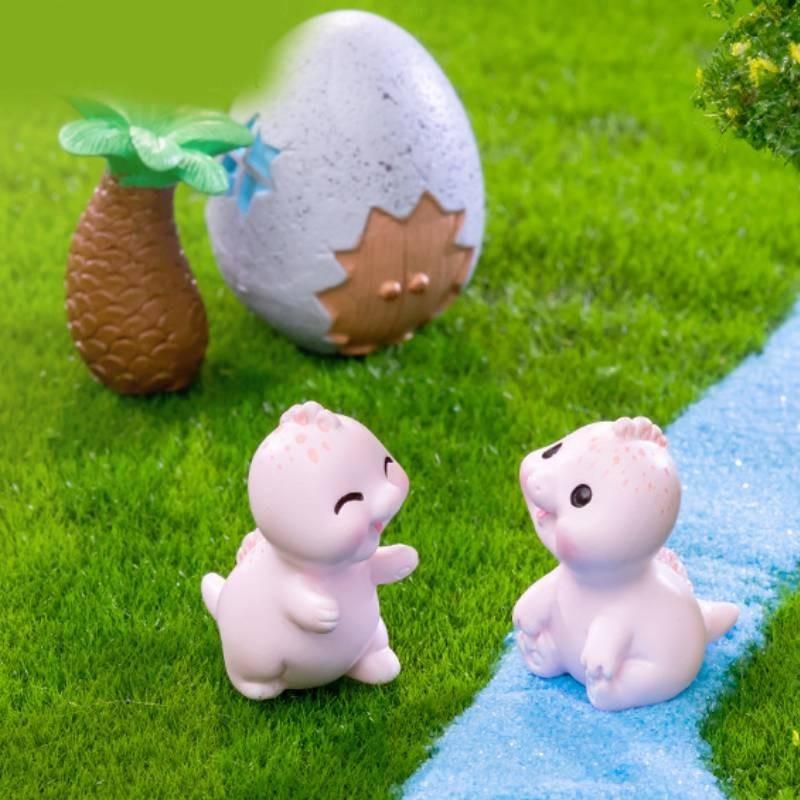 Cute Resin Dinosaur Figurines For Diy Crafts Garden Ornaments Desk Decor