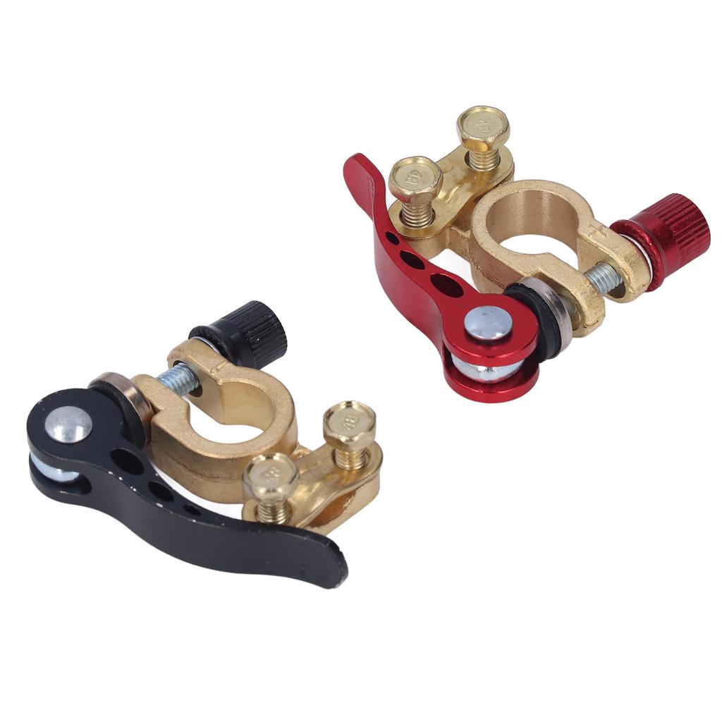 2PCS Car Battery Terminal Connector Quick Disconnect and Release Positive Negative Clamps