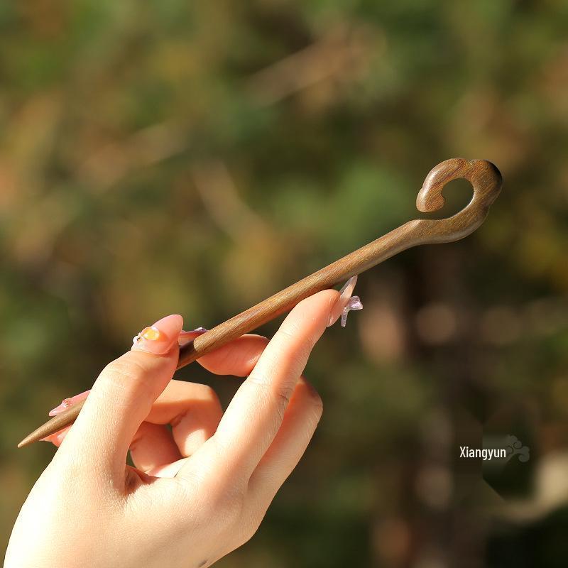 Xiangyun Hairpin: Elegant Ebony Wood Chinese Style Hair Accessory for Women