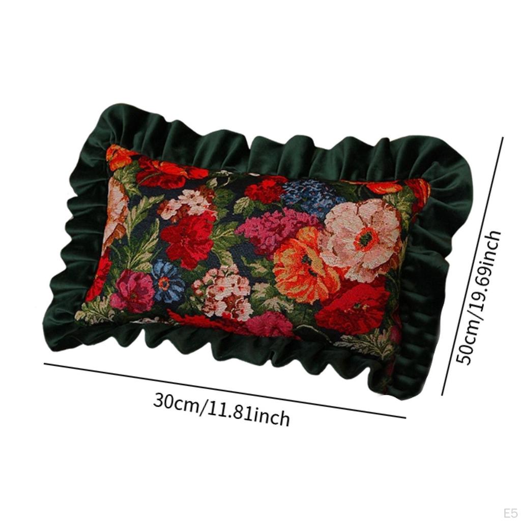 Decorative Floral Seat Cushion Pillow, Detachable for Living Room Use