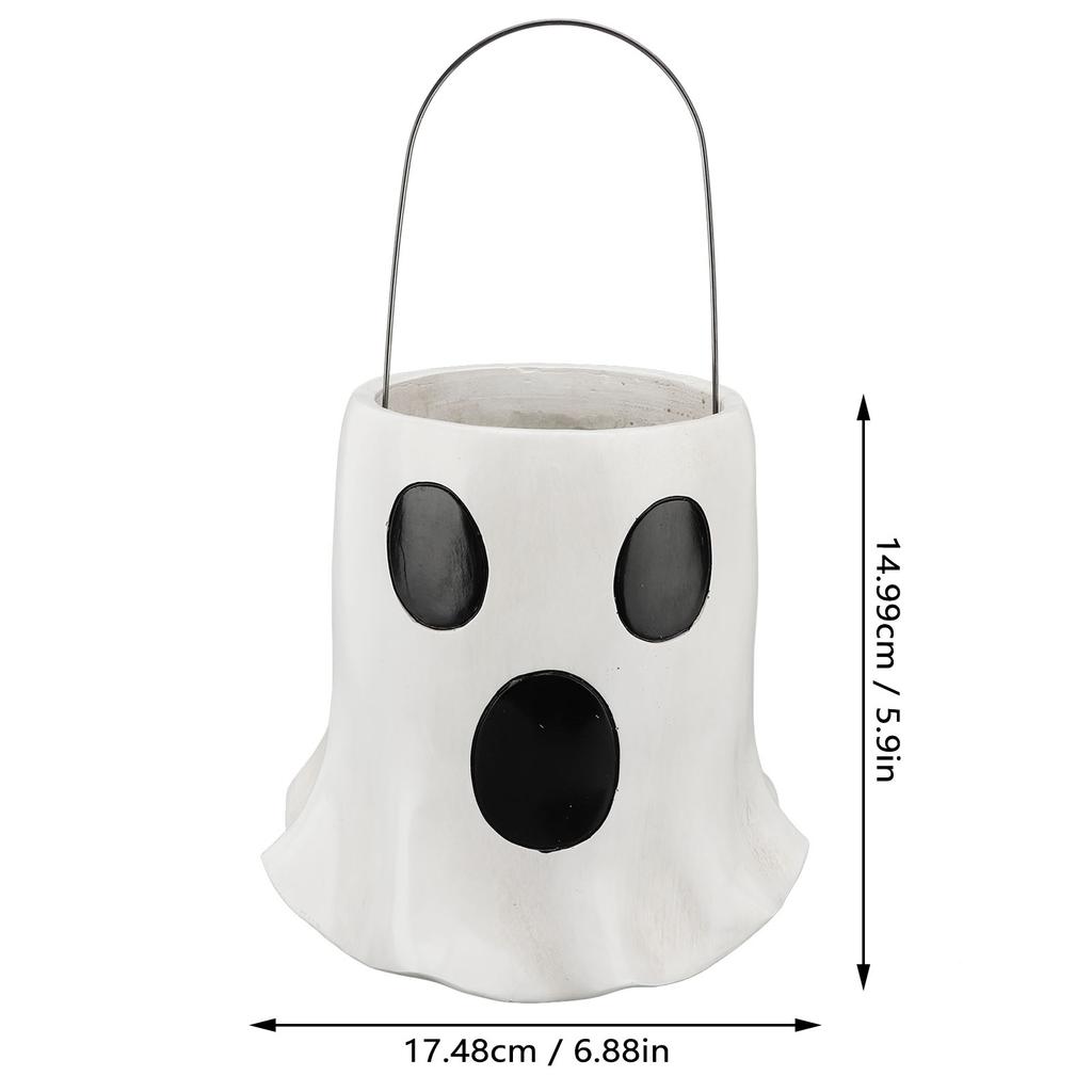 Halloween Eimer Vase Dekoration Multifunktionaler Blumentopf Pflanztopf Pflanzgefäß für Eingang Kaminsims Halloween-Themen Ornament
