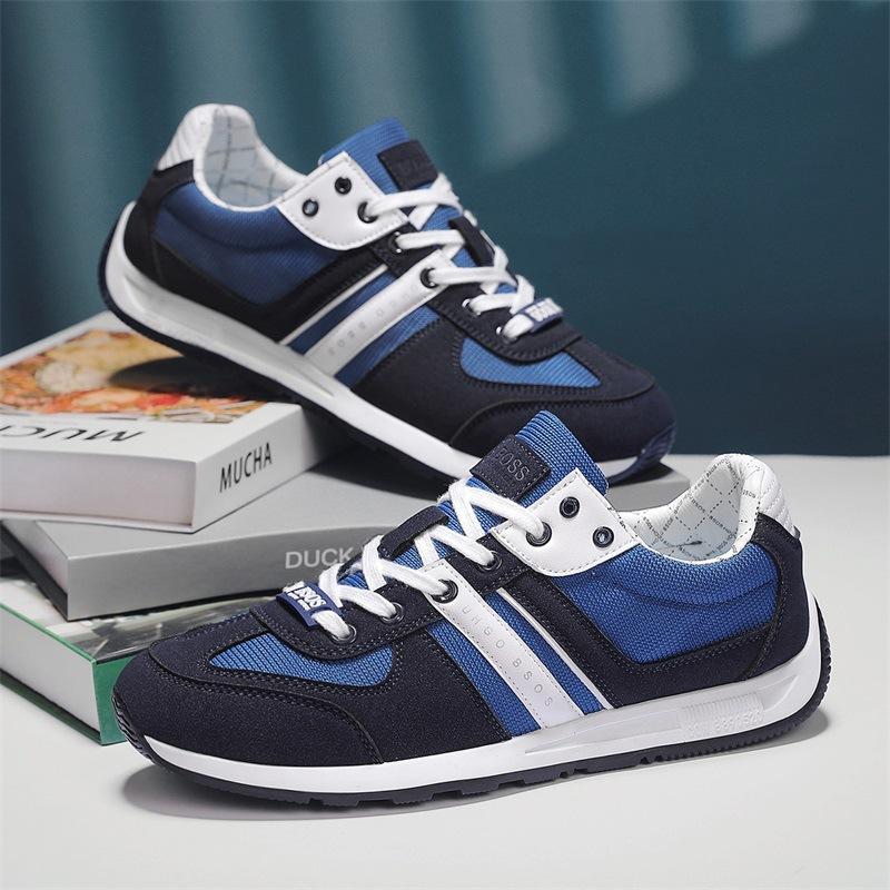 

Forrest Gump men s shoes 2025 new spring casual sports shoes men s thin-soled youth fly-woven mesh breathable driving shoes 44 синій