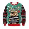 Men's Fashion Trend Christmas Animal Print Hoodie - Autumn 2025 Style
