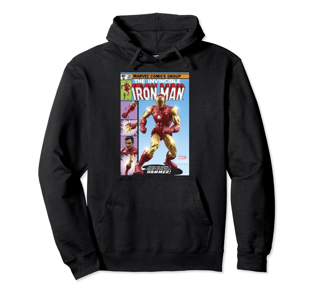 Marvel Legends Series Invincible Iron Man Comic Cover Hoodie