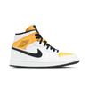 Air 1 Mid para mujer 'Perforado - Blanco Oro Universitario' (tallas de mujer) Zapatillas de Baloncesto Vintage Blancas / Negras / Doradas Universitarias BQ6472 107