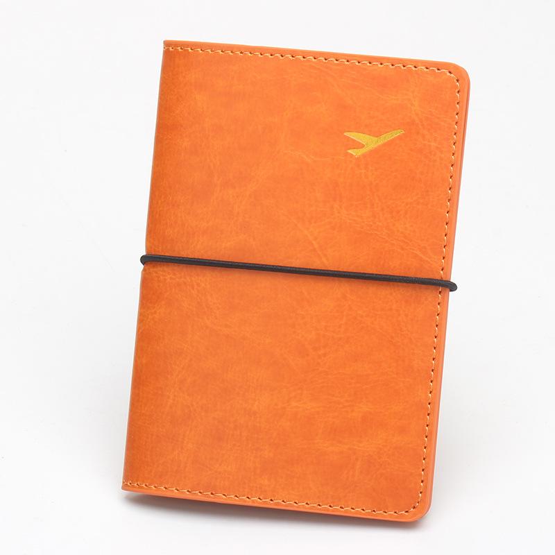 Ultra Lightweight Flight Passport Cover Elastic Band Passport Case Strap Ticket Holder Id Card Holders Leather Passport Holder