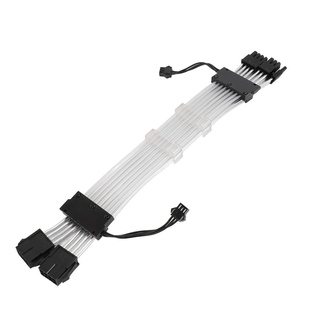 RGB PSU Cables ARGB GPU Power Supply Cable 2x8 Pin Extension Cable Kit 5V 3Pin Synchronized for PC Chassis