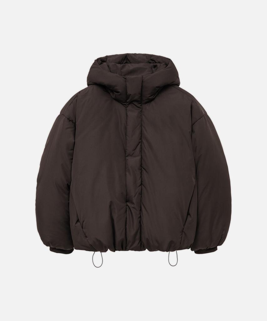 Draw Fit Minimal Furon Hooded Down Jacket [Chestnut Brown]