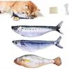 Realistische, zappelige Fisch-Katzen-Spielzeuge in mundgerechter Größe, 3er-Pack, Interaktives Katzenspielzeug für alle Rassen, Tipp-aktiviert, 3 Zappel-Modi, Sardine/Makrele/Gelber Kroaker,