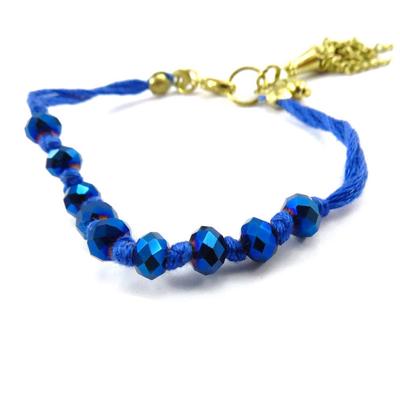 [J7000] – Blaues Ethno-Armband „Shambhala“.