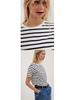 2026 Spring/Summer European & American Trend: Versatile Striped Round Neck Casual Short Sleeve T-Shirt