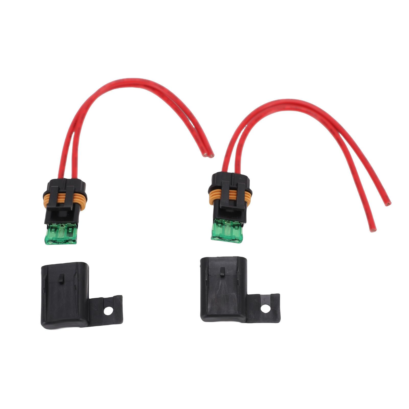

2PCS 12AWG Fuse Holders with 30A Standard Blade Fuse Water Proof Cover Kit for ATO ATC Car RV Truck Boat 20CM