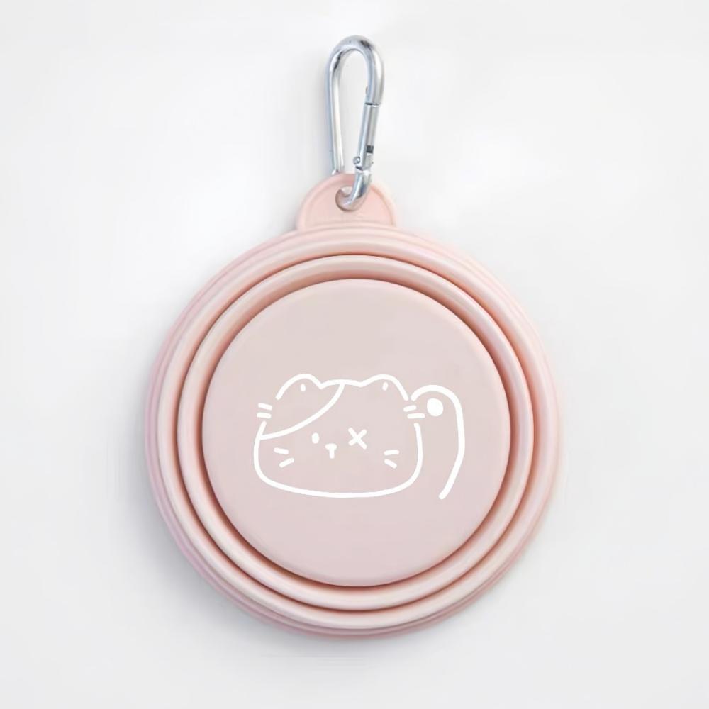 Cartoon Pattern Macaron Pet Bowl TPE Puppy Feeding Bowl Travel Pet Bowl Pet Feeding