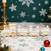 Christmas Table Decorations Mini Train Ornaments Wooden Christmas Train with Santa Snowman for New Year Holiday Party Decor Gift