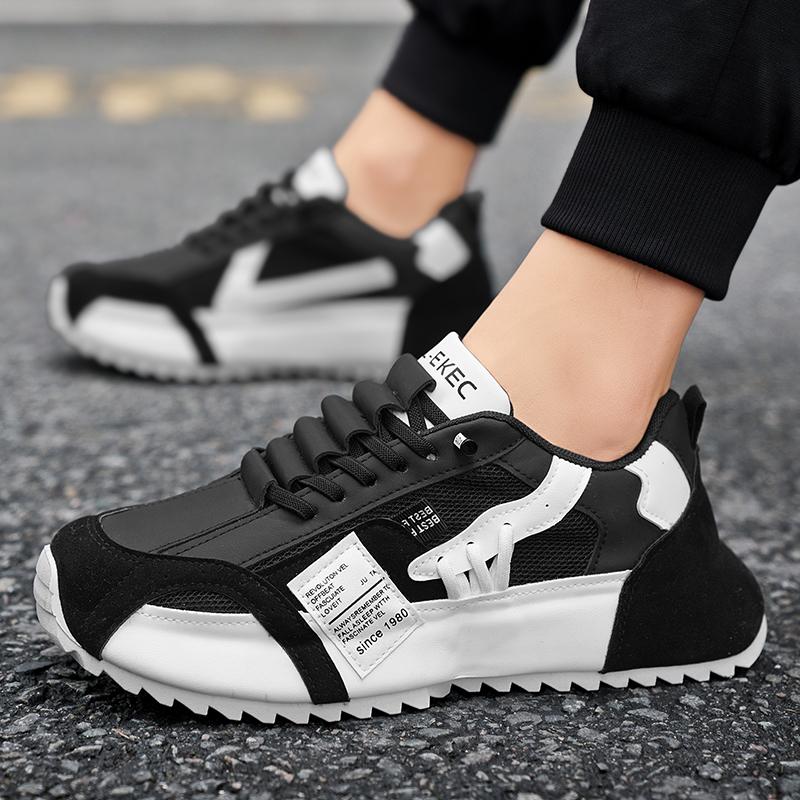Leisure Shoes 2025 New Men's Breathable Mesh Shoes Anti-slip Wear-resistant Thick Sole Sports