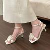 2024 Summer New Sexy Flower High Heels Sandals Women Pointed Toe Stilettos Shoes for Women Dress Party Fashion Pumps Female