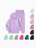 Conjunto de Sudadera Trendy Europeo y Americano para Niños y Niñas - Tallas Mediana y Grande, Múltiples Colores