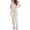 Women's Open Front Long Sleeve Tracksuit Cardigan Pants Lounge Set Two Piece