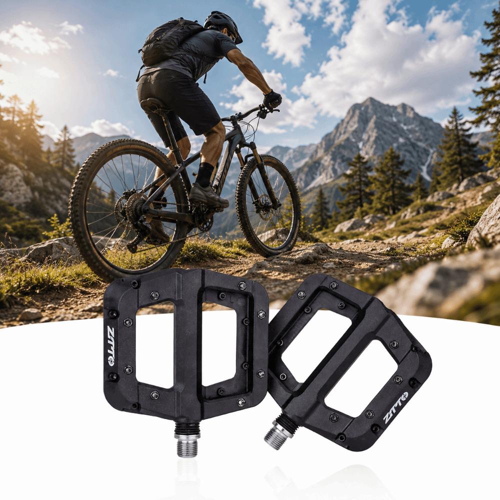 1 Pair Non Slip Mountain Bike Pedals 9/16 Inch Bike Flat Pedals  Road BMX MTB