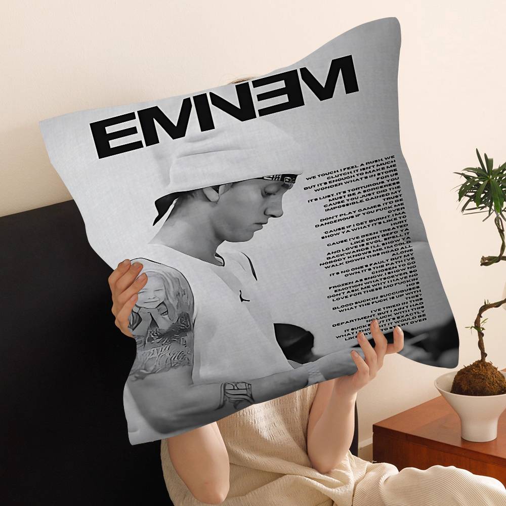 Rapper Singer E-Eminem Pillow Cushion Cover Pillowcase Living Room Sofa Home Decor Customized