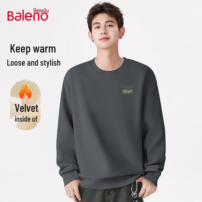 

Baleno Unisex 450g Heavyweight Plush Lined Alpaca Fleece Round-Neck Sweatshirt 3XL