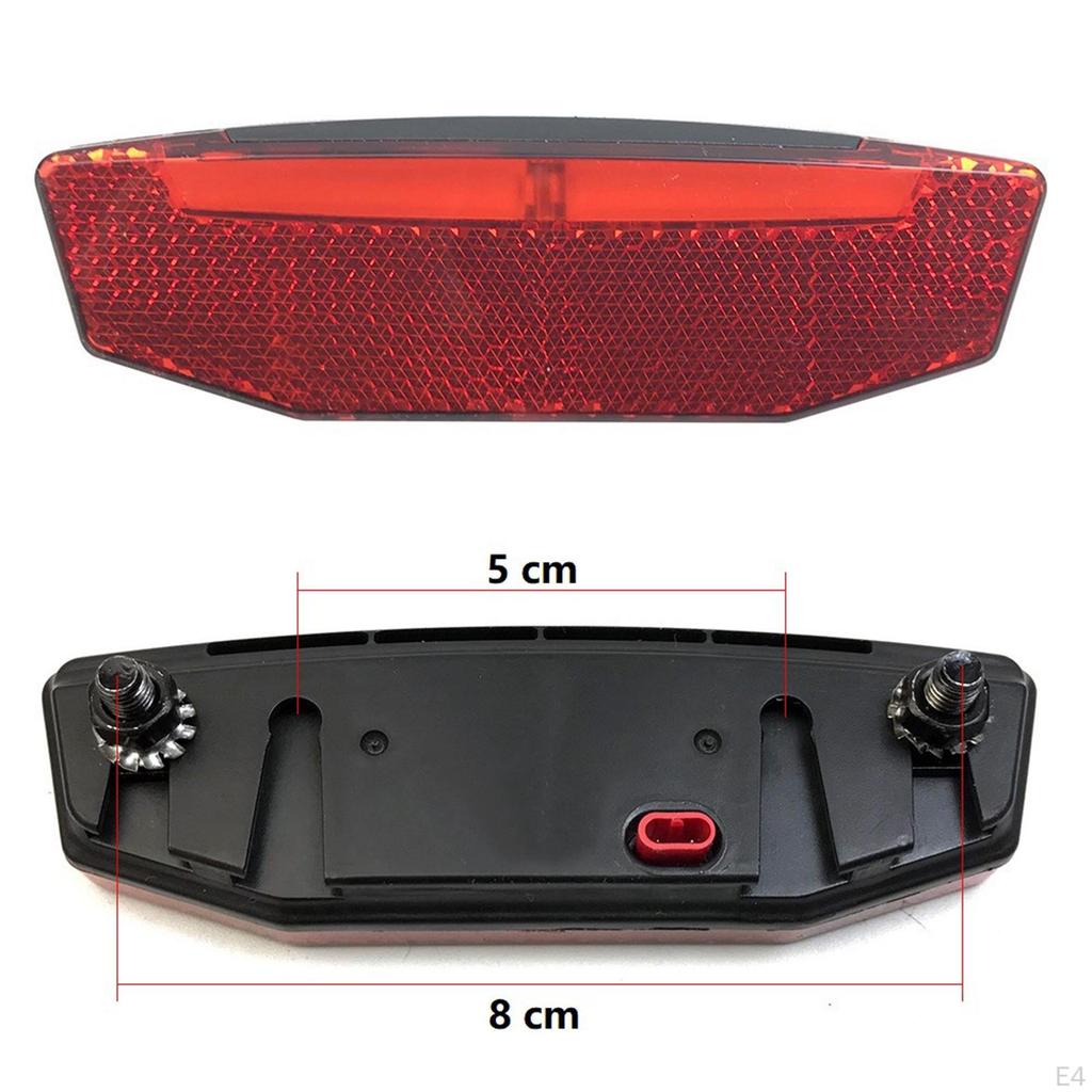 E‑Bike Rear Light 6V‑60V Easy To Install Bright for Electric Bike