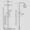 Grey Shower System High Pressure Rainfall Shower Set Digital Shower Faucet Set  Water Saving