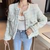 French Small Fragrant Tweed Short Coat Women Spring and Autumn Korean Tassel Single-breasted Jacket Fashion Niche Aesthetic Coat