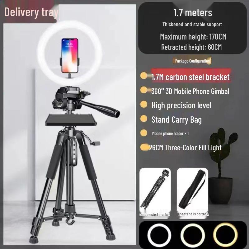 Universal SLR Camera & Phone Tripod with Macro Stabilizer for Photography & Live Streaming