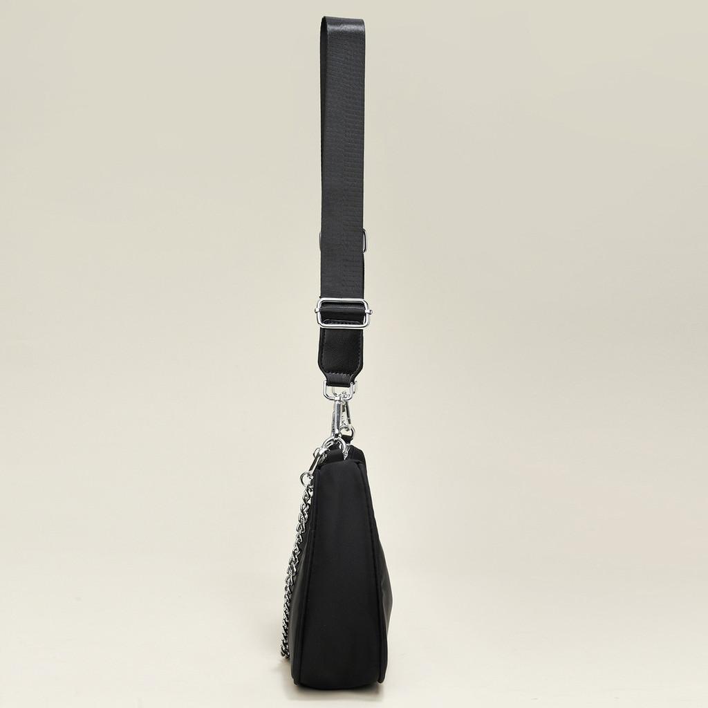 Classic Black Chain Bag For Women Stylish Hobo Shoulder Handbag With Waterproof Nylon