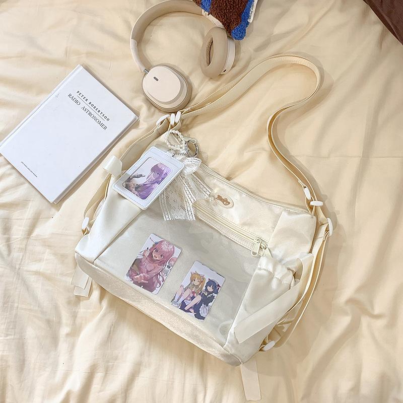 Large capacity Schoolbags Are Versatile Simple Transparent and Cute. The Basic Baby Bag Is Painful and The One Shoulder Crossbody Bag.