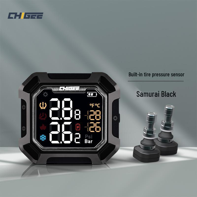CHIGEE G3 Motorcycle Tire Pressure Monitor: Wireless, Built-in for Electric Vehicles
