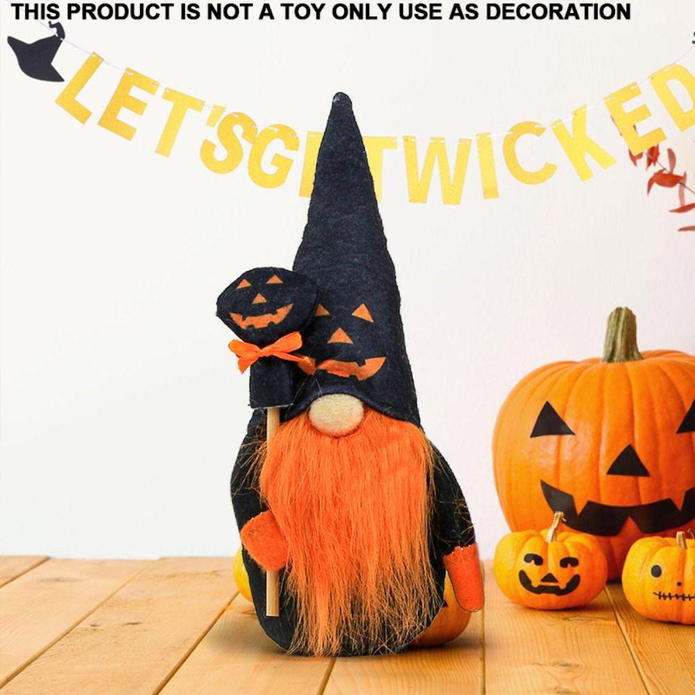 Cute Pumpkin Faceless Doll Desktop Ornaments Dwarf Dolls Cute Gnome Plush Doll  Party