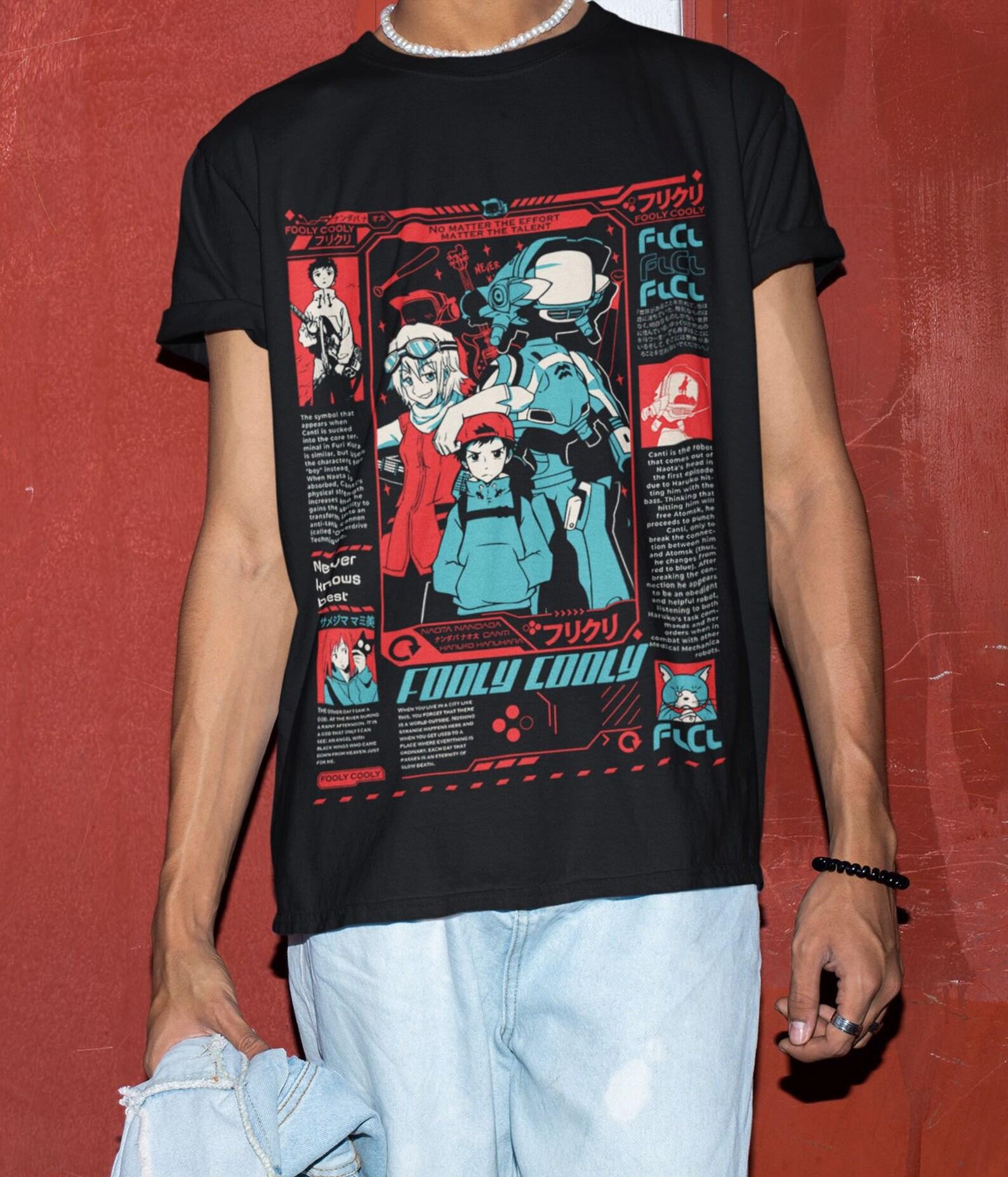 Unisex, Haruko Haruhara Shirt -flcl shirt,flcl tshirt,flcl t shirt,fooly cooly shirt,anime shirt,anime clothing,haruko shirt,flcl haruko 4XL