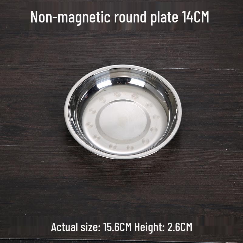 Pogrubiona Płytka Okrągła ze Stali Nierdzewnej do Użytku Domowego - Wszechstronna do Ryb, Ryżu, Grillowania i Liangpi.