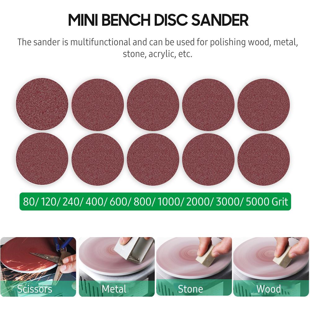 Mini Bench Disc Sander and Sanding Roller with Flexible Extension Rod Kit Electric Edge Sharpener 7