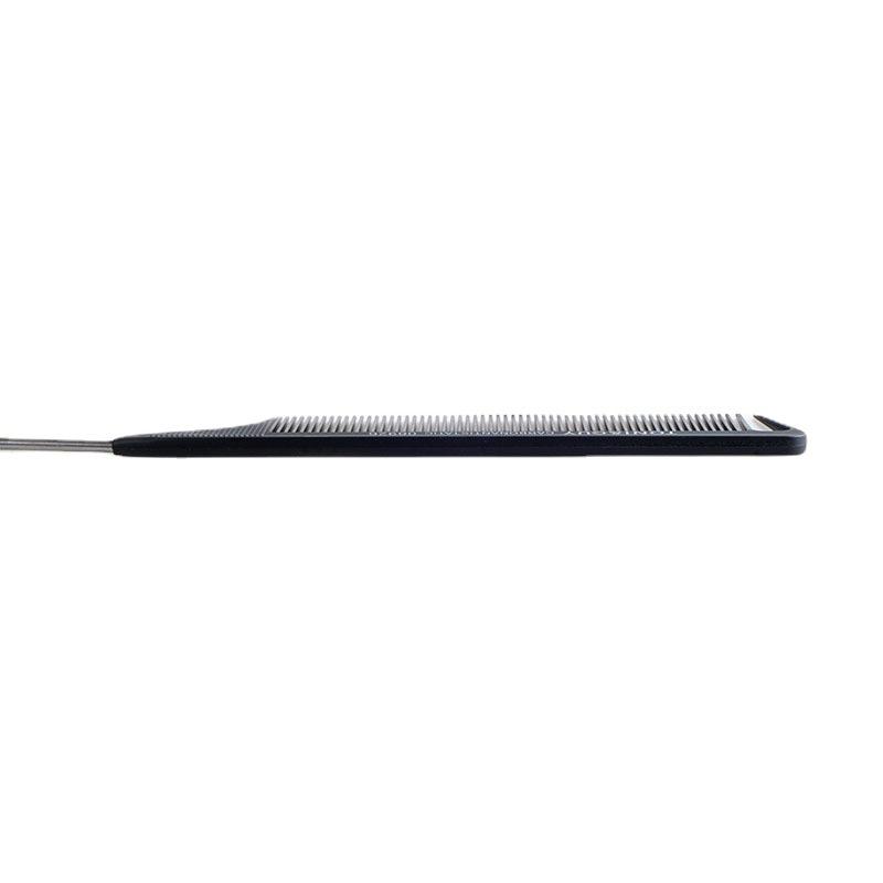 Hair salon carbon fiber steel needle pointed tail comb hair styling comb plastic high temperature resistant anti-static disc hair makeup hair comb