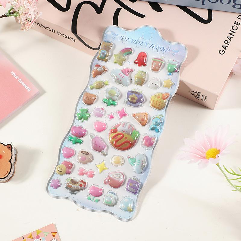 

1pc Kawaii Candy Ghost Bread Drop 3D Relief Journal Decorative Stickers Scrapbooking Phone Stickers Stationery Sticker TMZ