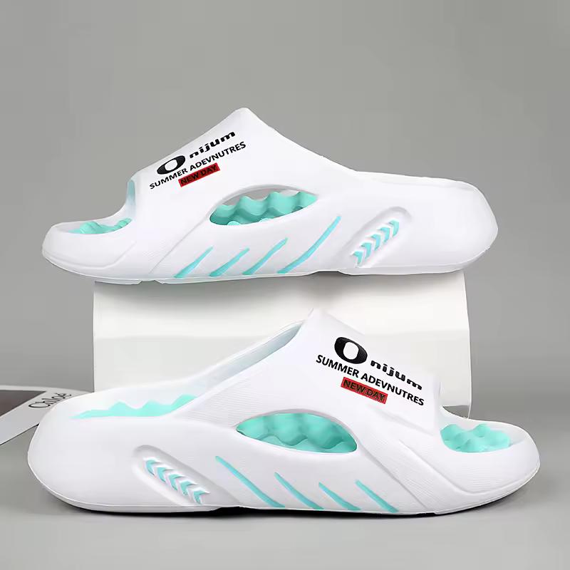 Men Massage Slippers Slides Indoor Outdoor Sandals Beach Casual Shoes Comfortable Sole Men's Slippers Big Size