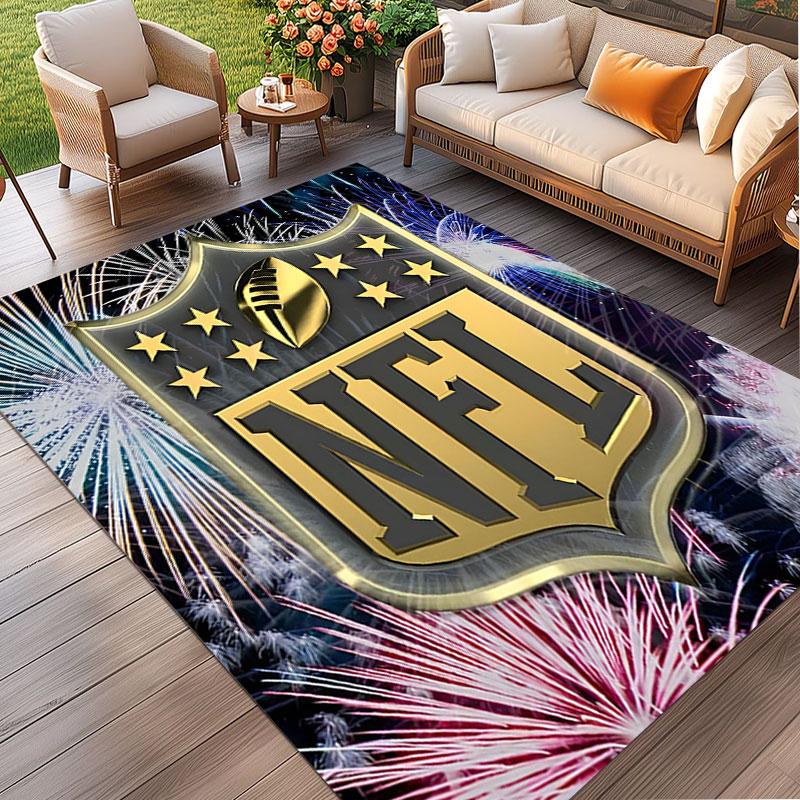 NFL Print Rug, Washable Floor Carpet, For Entryway Dorm Laundry Room Office Study, Home Decor Birthday Christmas Gift