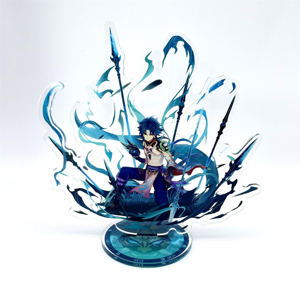 Anime Figure Genshin Impact Furina Arlecchino Xiao Yae Miko Yelan Acrylic Stand Model Board Desk Decor Standing Sign Fans Present