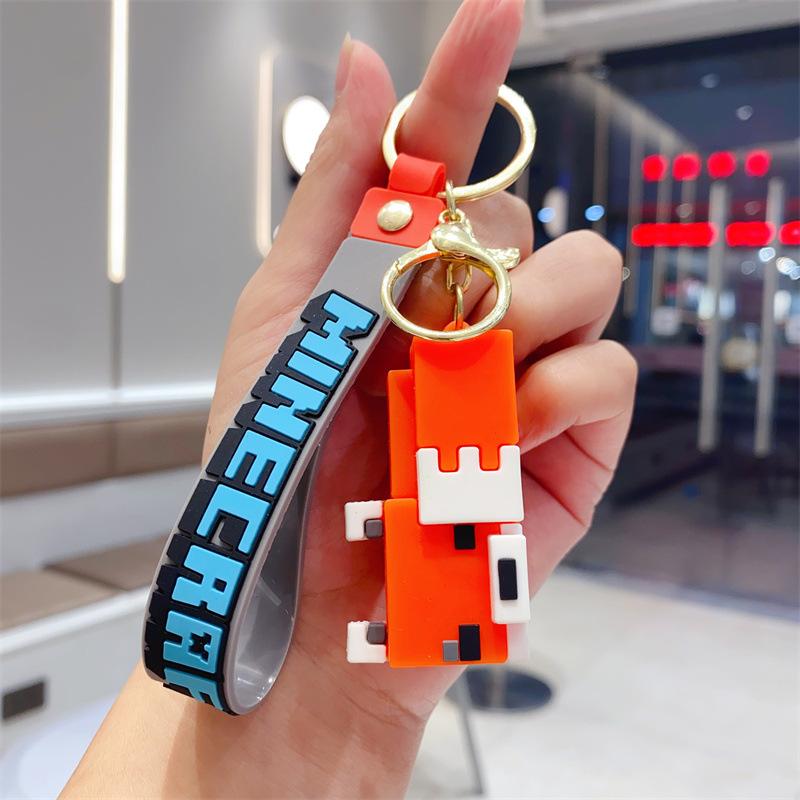 Kľúčenka Minecraft z PVC Detská silikónová taška na mince úložná taška Kľúčenka
