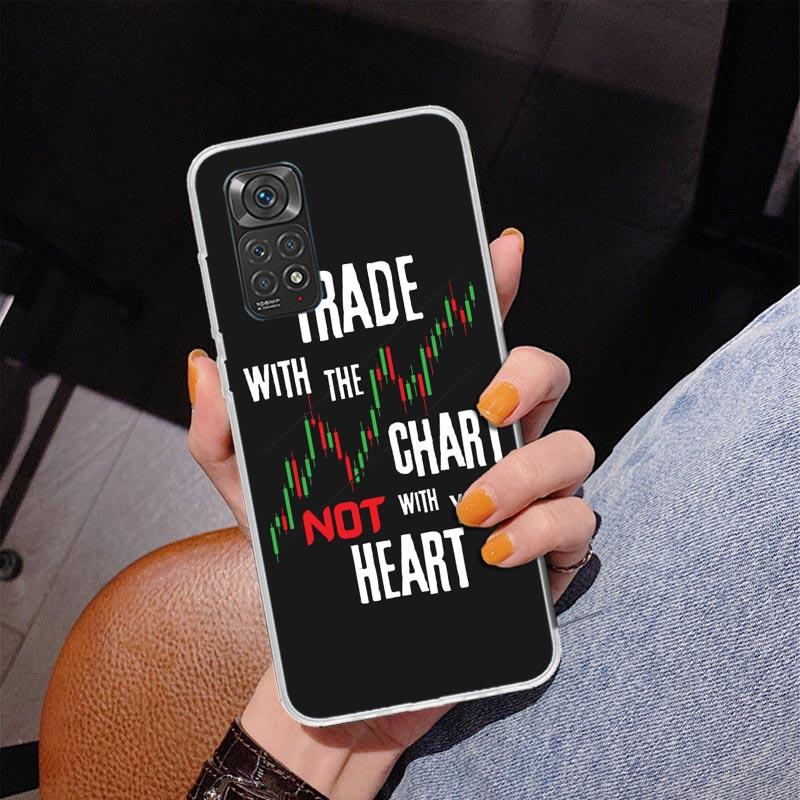 Trade Investment Forex Stock Market Phone Case For Xiaomi Redmi Note 15 14 13 12S 12 11 Pro Plus 14S 11S 11E 10 10S 11T 5G Perso