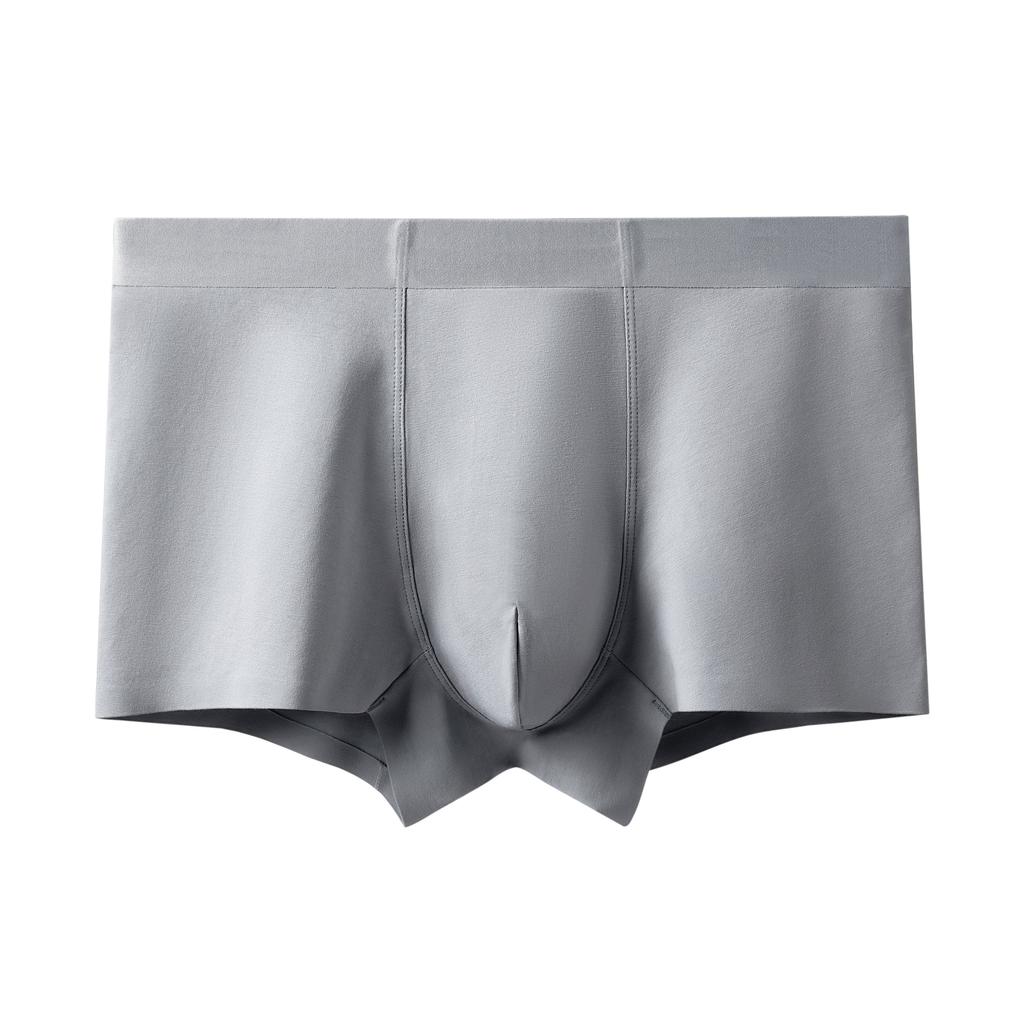 Men's Summer Thin Pure Cotton Antibacterial Traceless Mid-waist Briefs