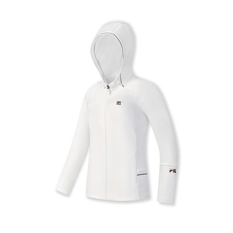 Fila Versatile Daily Zip-Up Hoodie Women Tops Bright-White A51W513501FWT