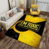 Toxic Warning Sign Carpet suitable as a non-slip mat for the living room or bedroom sofa
